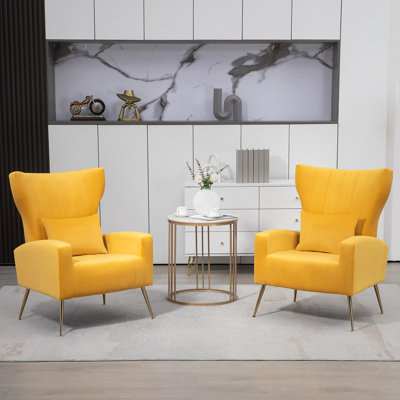 Upholstered Velvet Armchair