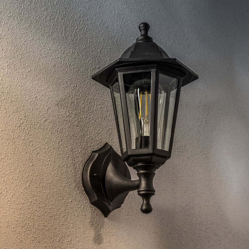 Antwaan Matte Black Outdoor Wall Lantern