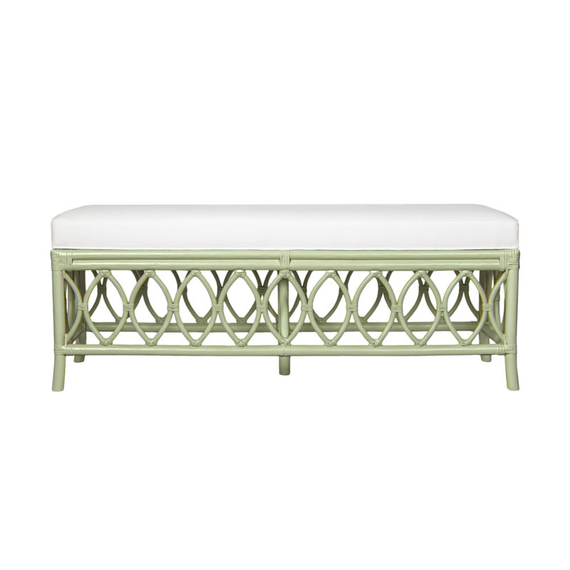 Lillian Upholstered Bench, Celery Green
