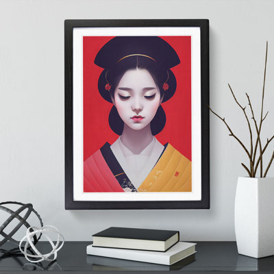 Peaceful Geisha - Single Picture Frame Print