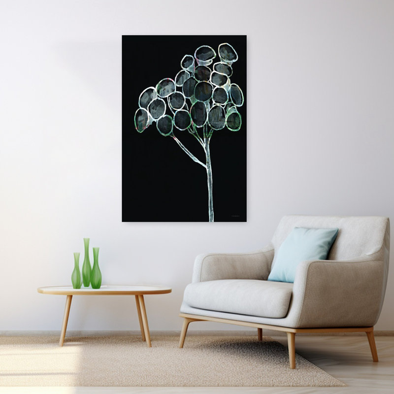 Art mural contemporain abstrait arbre nature minimaliste contemporain, H 48 po x l 32 po