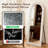 Arched Full Length Mirror With Stand，65x22 Inch Floor Standing Wood Frame Full-length Mirror ,for Bedroom ,cloakroom ,entryway . Tall, Coffee Brown-1866995191-1866995194