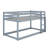 Wooden Floor Bunk Bed With Ladder-124552722