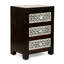Table de bout 3 tiroirs en bois - Table de chevet Flair