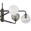 Oberon 6 - Light Steel Dimmable Square / Rectangle Chandelier