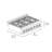 ZLINE 36 in. Legacy Gas Rangetop with 6 Brass Burners and Porcelain Cooktop in Stainless Steel with Griddle (RT-BR-GR-36)