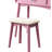Maly Contemporary Wood Vanity And Stool Set, Pink-1593388264