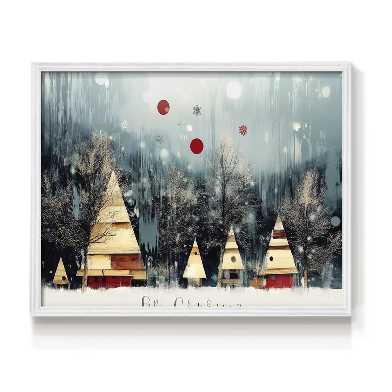 Art de Noël - DCCXL - Reproduction encadrée - Restickable, H 16 po x l 20 po, Blanc