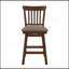 Ensemble de 2 chaises pivotantes à hauteur de comptoir brun foncé
