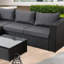 Ensemble de conversation modulaire en osier pour 4 personnes avec coussins-124961463
