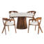 Nancy Round Faux Marble Top Dining Table