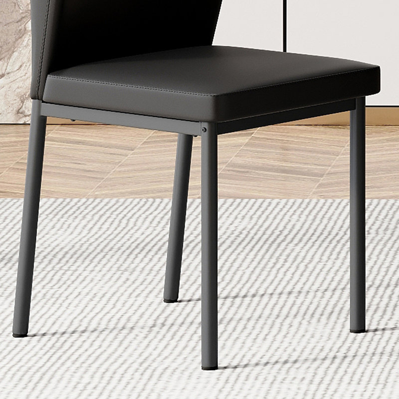 Ensemble de chaises de salle à manger moderne, 4, Noir, Noir