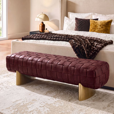 64" WPU Bedroom Ottoman Footstool Bench for Entryway