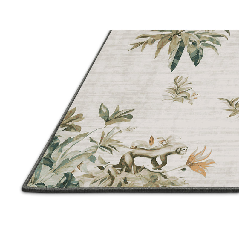Tapis gris soyeux et moelleux, Rond 8 pi