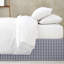 Jupe de lit en coton indigo / ivoire-109715502-109715497