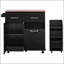 Îlot de cuisine de 47,2 pouces avec abattant, supports amovibles, tiroirs et roulettes pour un rangement polyvalent et mobile-591249269