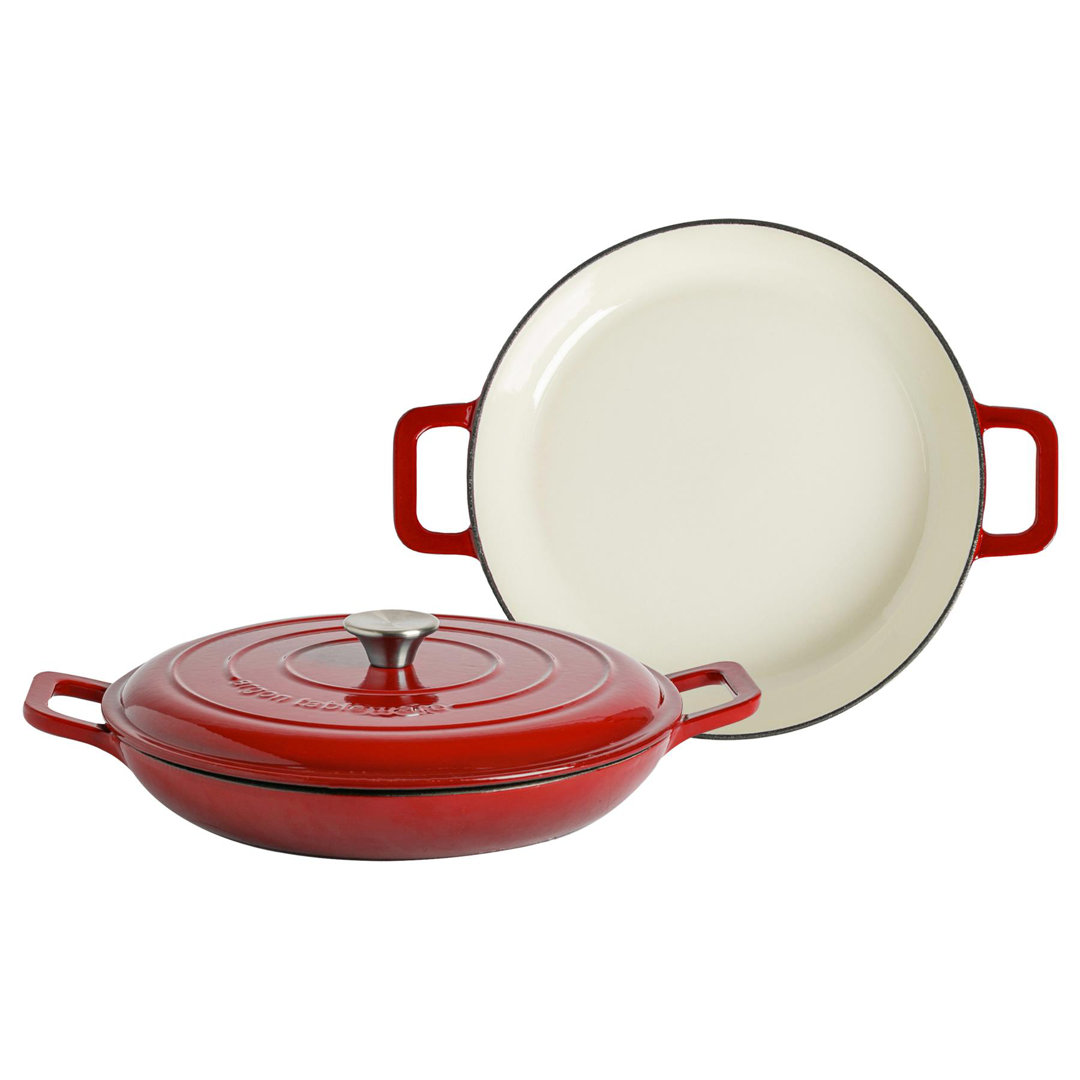 Argon Tableware - Shallow Cast Iron Casserole Dish