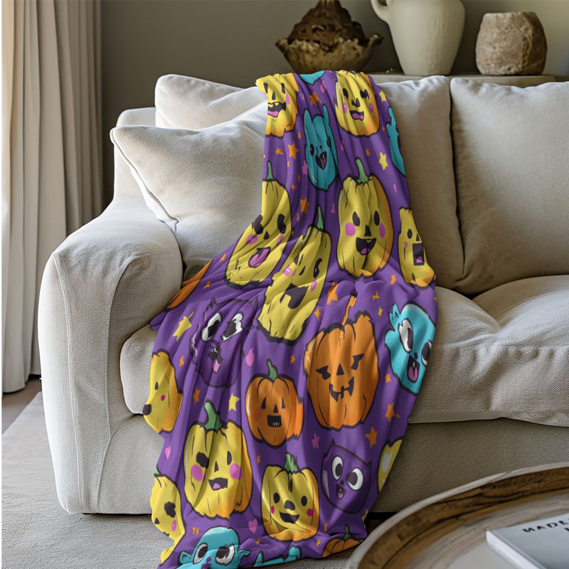 Cutesy Creeps - 1 pièce Sherpa Premium, L 60 po x L 80 po