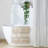 Woven Texture Stripe Bath Rug For Bathroom Decor