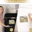 Boîte de rangement magnétique à 3 grilles avec porte-stylo, panier d'organisation magnétique en métal-858676551