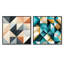 Hucksley - Ensemble de 2 collages carrés à formes abstraites-101856889-101856888