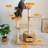 5 Tiers Cat Tree with Condons,Perch,Scratching Posts