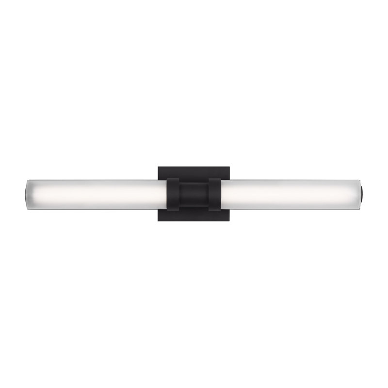 Hasley Single Frosted Dimmable LED Vanity Light, Midnight Black