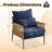 Masson Chenille Accent Chair Armchair With Pillow-1345830609