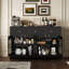 Buffet Farmhouse, armoire vitrine avec tablette réglable-1468825459