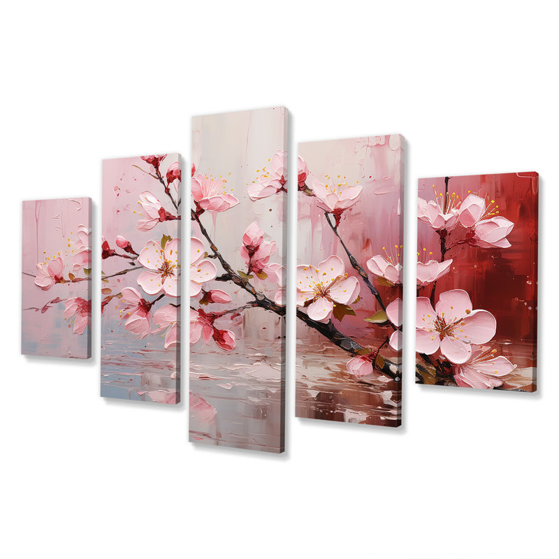 Décoration murale cerisier blanc et rose Bloom IV - Cherry Multipanel