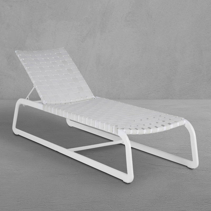 Catalina Chaise Lounge, Chalk/White