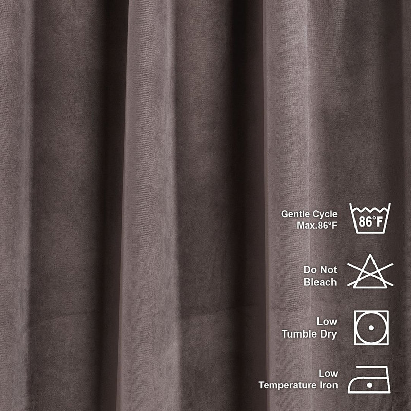Pinch Plate Room Darkening Extra Long & Extra Wide Decorative Curtain - Single Panel_1, 190cm Width x 125cm Drop, Charcoal