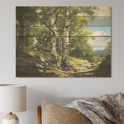 Birch Tree Forest Essence I - Arbre sur bois