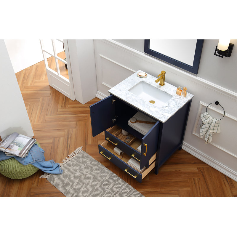 30'' Single Bathroom Vanity with Stone Top, "30"