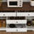 54" Farmhouse Buffet Sideboard with Storage Cabinet & Adjustable Shelf – Wood Top Dining Table with Drawer, Kitchen Storage Cabinet for Dining Room, Living Room