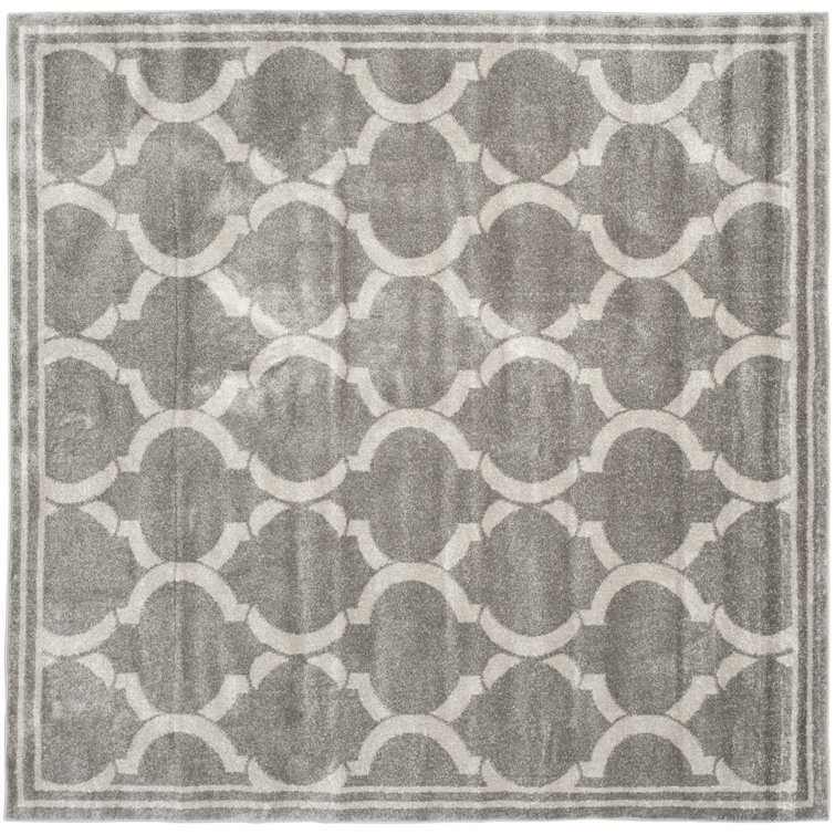 Ammundsen Geometric Gray/Light Gray Area Rug