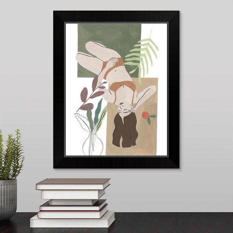 " Sunbathing In Tropics III " by The Novogratz, 18" H x 15" W x 1" D, Black Framed