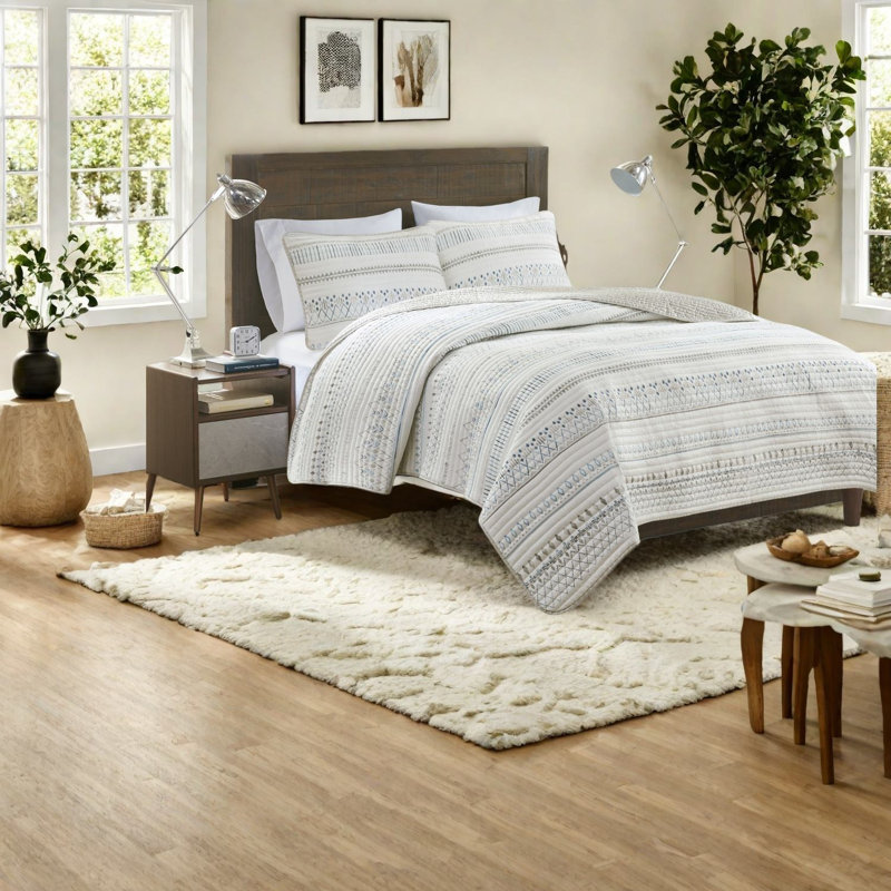 Reversible Microfiber Bedding Sets Full Queen, Farmhouse Home Comfort