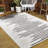 Exmore Berber Stripe Geometric Ivory/Black Indoor/Outdoor Rug-1519655962