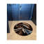 Tapis multicolore à motif de lignes marbrées rondes à motif tissé rond lavable à la machine-951352977