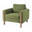 Elara Modern Oversized Upholstered Accent Chair with Curved Handrail and Wooden Legs-2106457574