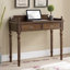 Bureau d'écriture rectangulaire en bois massif avec tiroirs Nut-brown-394098495