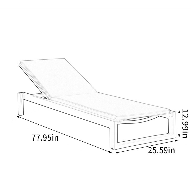 Chaise longue d'extérieur réglable en bois