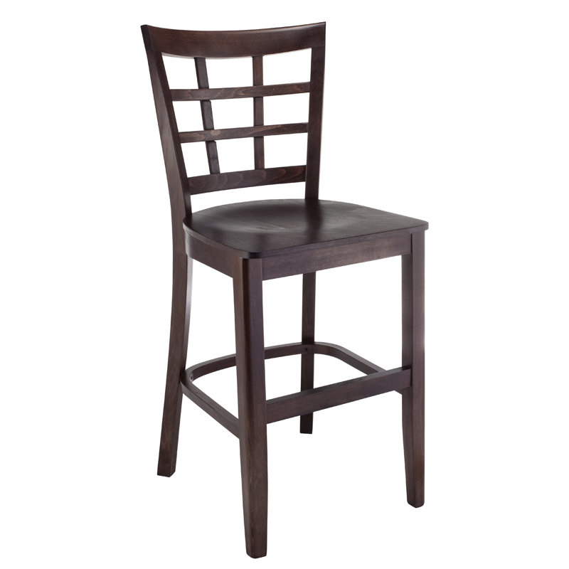 Lattice Back Bar Chair, Medium Oak