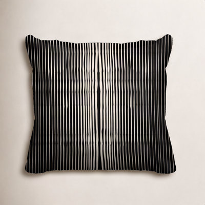 Ash Striped Indoor/Outdoor Throw Pillow