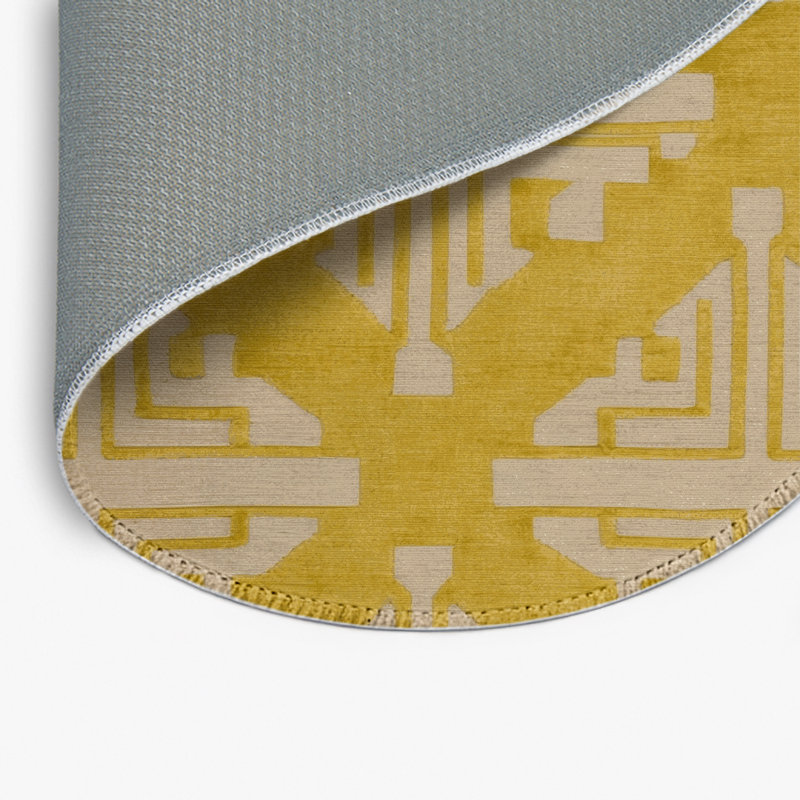 Tapis brun intérieur et extérieur Trellis, Rond 5 pi