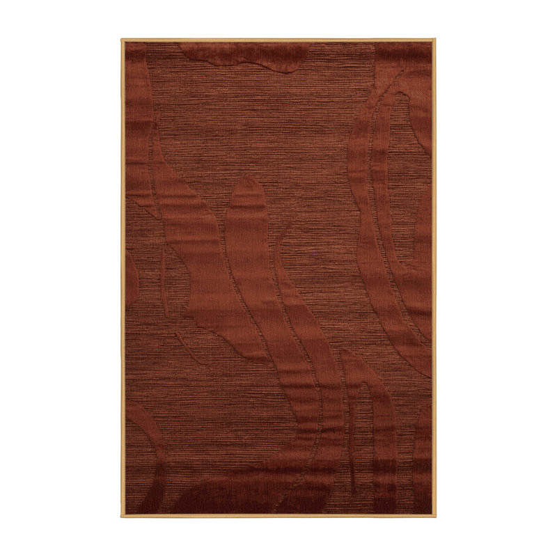 Tapis abstrait lavable à la machine, Rectangulaire 8 pi x 12 pi