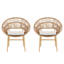 Chaise de salle à manger en osier de style papasan Cyril-405638131