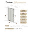 60 po X P 76 po H Porte de douche coulissante simple-116650971
