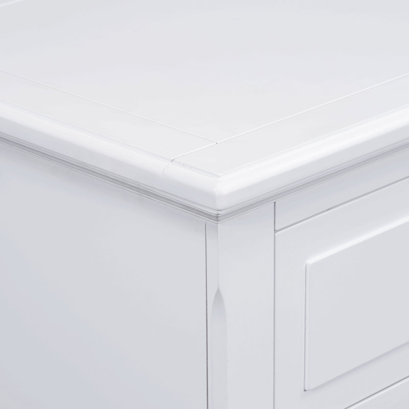 U_Style 28''Painted Nightstand With 3 Drawers And Smooth Gliding Rails ,Simple Bedside Cabinet With Metal Handle, Minimalist Sofa Side Table With Rubber Legs For Bedroom Sofa Couch Office